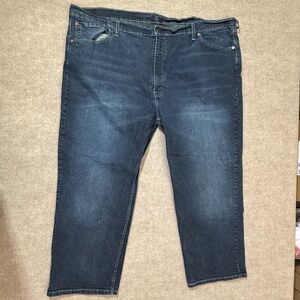 Levi's Jeans Men's 50x29 Blue 501 Button Fly Straight Leg S40196 Plus Size